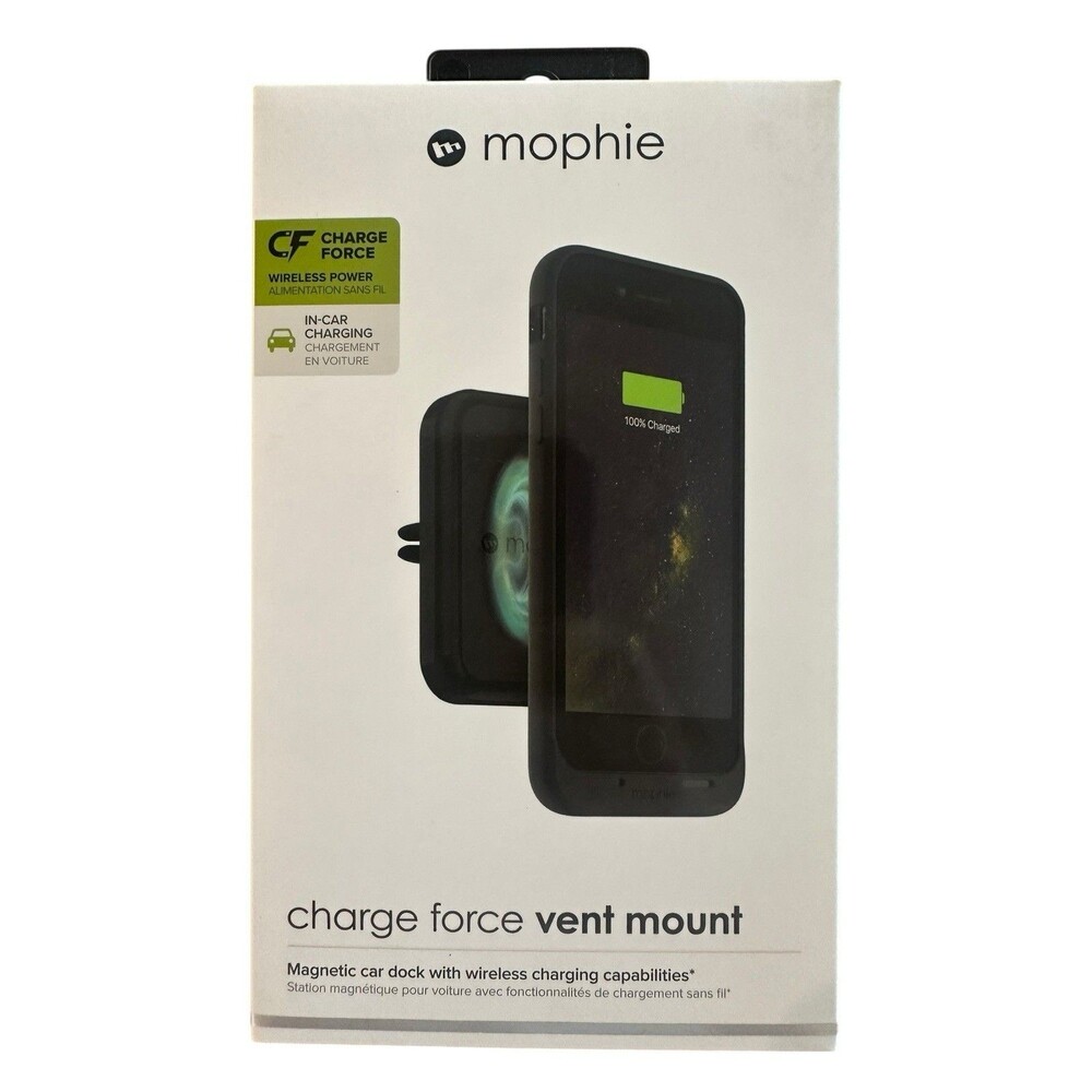 Mophie Charge Force Vent Mount Magnetic Car Dock Wireless Charging New In Box